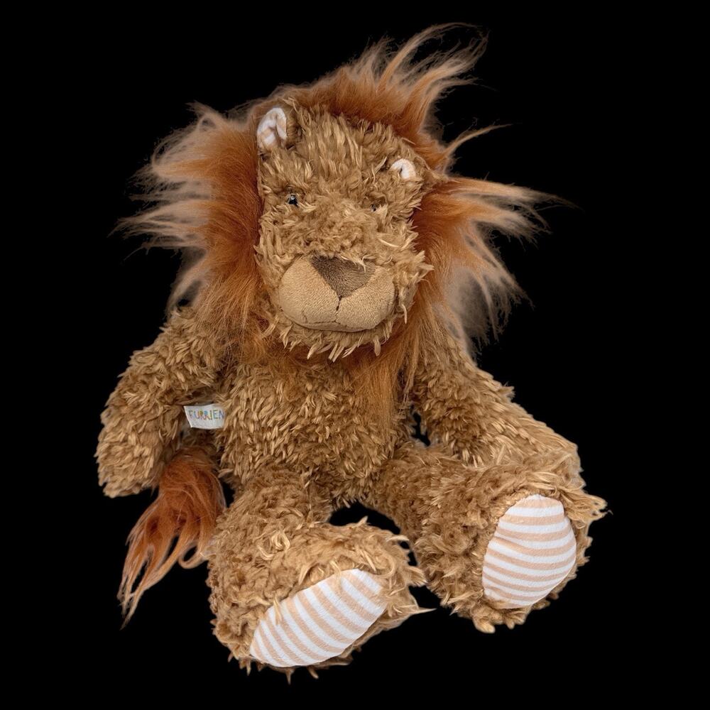 Furnends Lion Plush Shaggy Mane Stuffed Animal 14 in Bunnies By The Bay